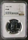 1960 Proof 50c Franklin Silver Half Dollar NGC PF68