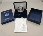 2005 W Proof $1 American Silver Eagle Dollar Box W/ COA