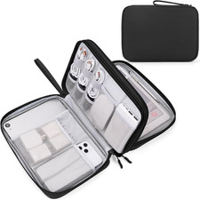 Electronic Organizer, Travel Tech Pouch Bag, Extra Large, Black