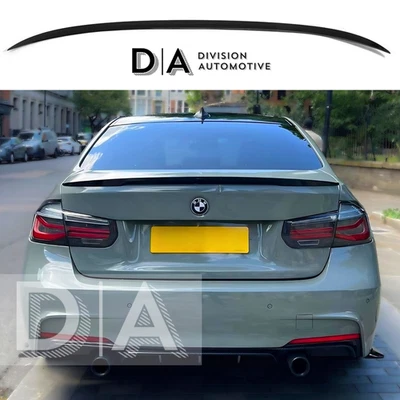 DIVISION AUTOMOTIVE FOR BMW 3 SERIES F30 F80 M3 2012-18 GLOSS BLACK MP STYLE REAR BOOT SPOILER LIP