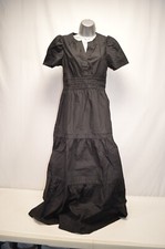 NWT Quince 100% Organic Cotton Tiered Maxi Black Dress Size XS