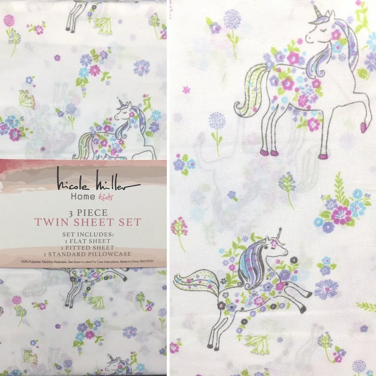 Nicole miller unicorn bedding 2025