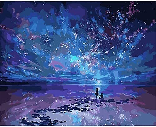 DIY Paint By Numbers PAINTING KITS Starry Night Sky CREATIVE KIT ...