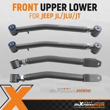 Front Upper & Lower Adjustable Control Arms For Jeep Wrangler JL Gladiator JT
