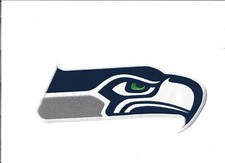 NEW 3 3/4 x 9 Inch Seattle Seahawks Gray bottom IRON ON PATCH FREE SHIP