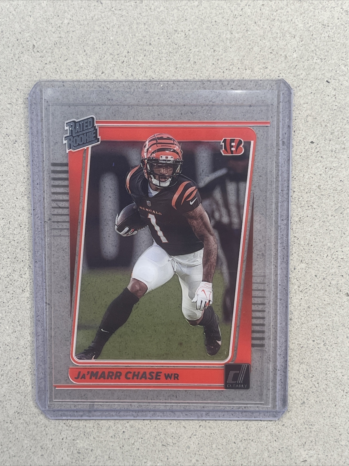 2021 Clearly Donruss Rated Rookie Jamarr Chase #63 Cincinnati Bengals RC