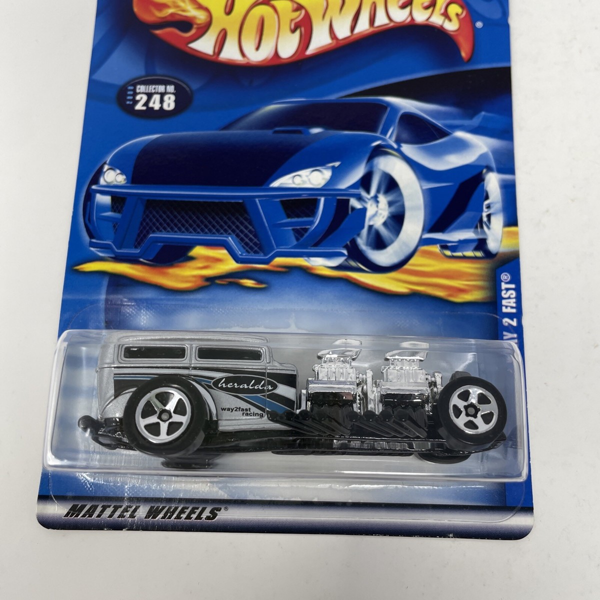 Hot Wheels 2000 Mainline #248 Way 2 Fast Silver w/ 5SPs Thailand