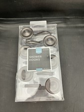 Target Home Decorative Shower Curtain Hooks - Oil Rubbed Bronze Set of 12 NEW