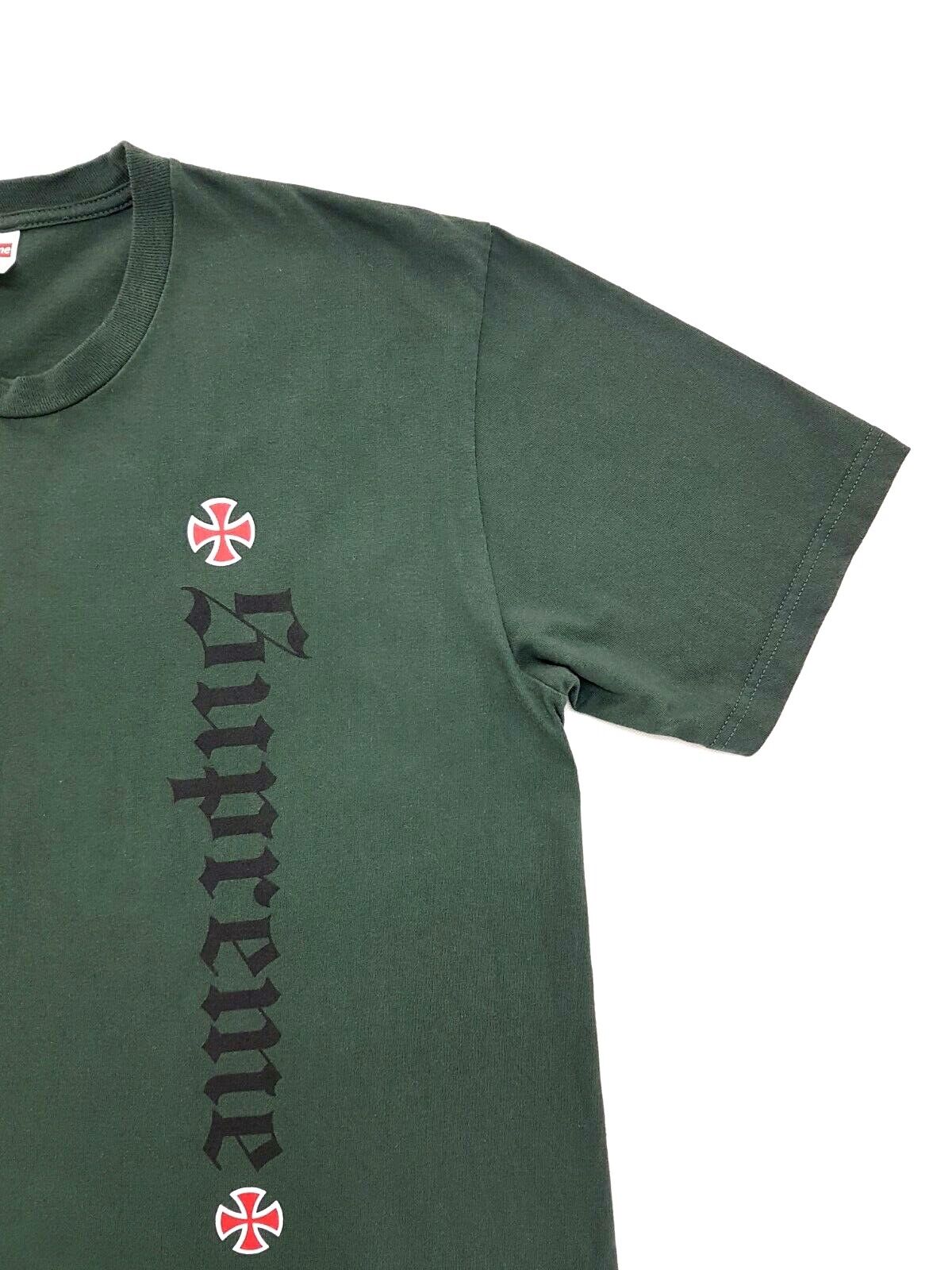 Supreme Independent Old English Tee Olive Green Size L FW17 T-Shirt