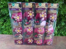 Lot of (4) Winter Wonder Lane Festive Blooms Decorative Ornaments Mittens NEW