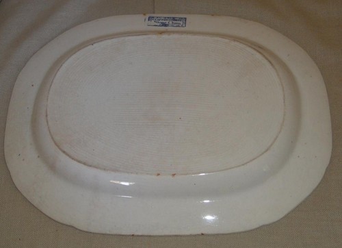 Antique English Staffordshire Stone China Transferware Blue Willow Platter - Picture 3 of 12