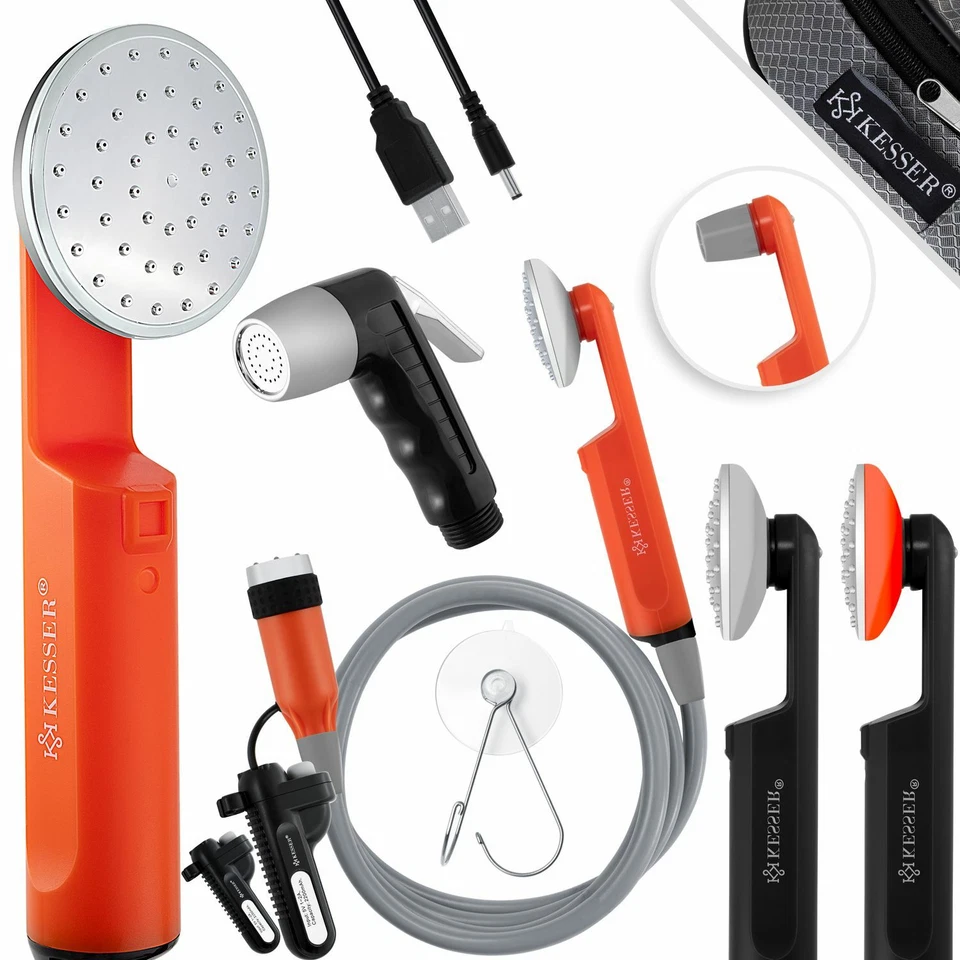 KESSER® Camping Dusche mit Akku Brause Tauchpumpe Garten Outdoor Hundedusche USB