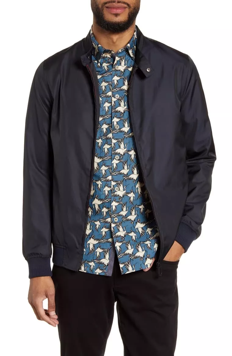 Ted baker deals navy bomber jacket