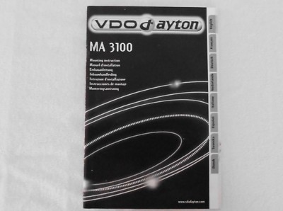 Einbauanleitung Radsensor MA 3100, für Navi VDO Dayton PC 5400/5500 