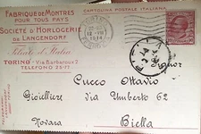 Postcard production watches Azienda di Langendorf Turin Biella Cucco1914 (128)