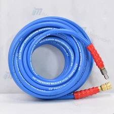 30/50/100/150' Pressure Washer Hose 4800PSI 3/8" Flexible Power Wire Washer Hose