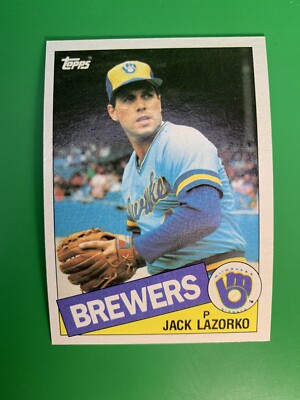 1985 Topps Jack Lazorko RC #317 Milwaukee Brewers | eBay