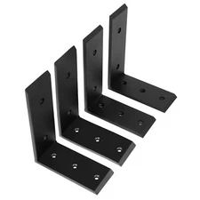 4 Heavy Duty Black Steel 6"x8" Countertop Support Brackets! Corbel Lot L Shelf