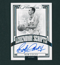 2021-22 Panini Flawless Bob Cousy Legendary Scripts On-Card Auto Autograph /25