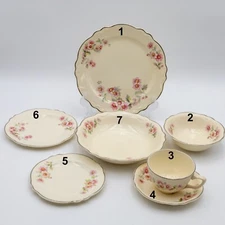 Homer Laughlin Virginia Rose (Moss Rose) JJ-59 Dinnerware - Sold Per Piece