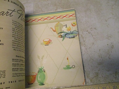 Vintage 1937 Montgomery Ward Wallpaper Style Book Sample Catalog Home Decor - Picture 2 of 6