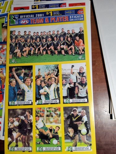 AFL Team & Players Stickers 2001 Base Set Inc Album - Picture 19 of 21