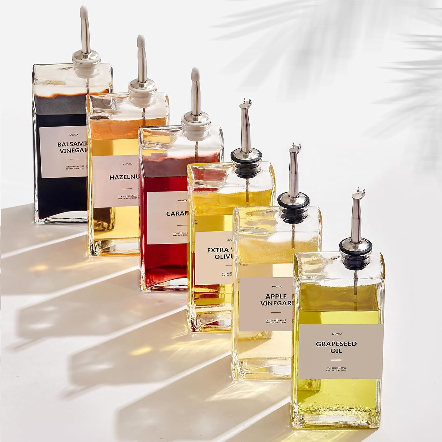 Olive Oil Dispenser Bottle for Kitchen, 16.9 Oz/ 500 Ml Soy Sauce Dispenser, Coo