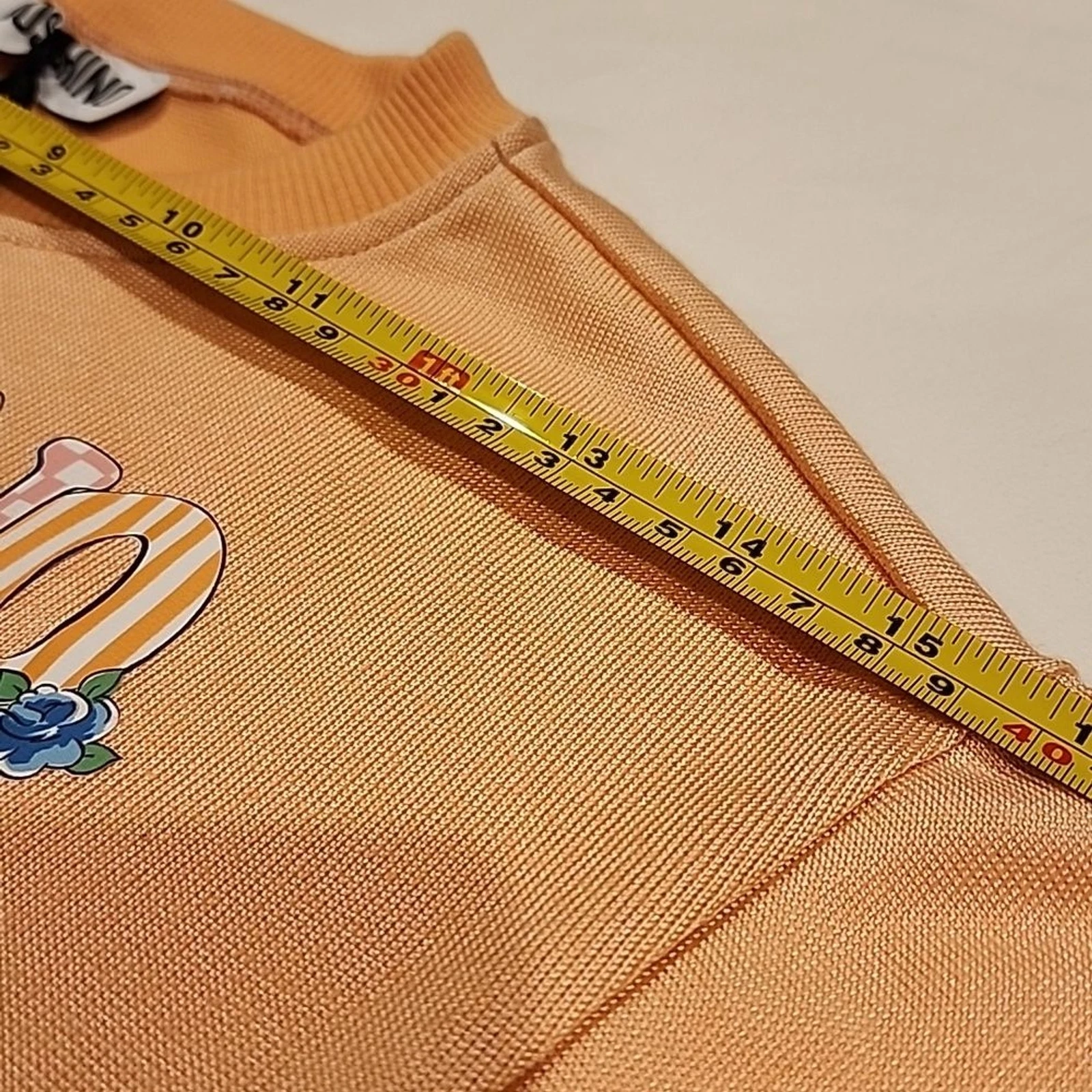 Felpa Moschino bambina 5 anni pesca cotone designer lusso elegante comoda