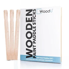 Wooden Jumbo Craft Sticks 14" 100 Pcs - Paint Stir Sticks for DIY Crafts, Cra...