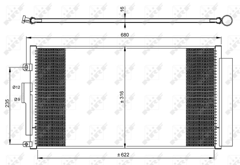 NRF 350071 Condenser, air conditioning for ABARTH