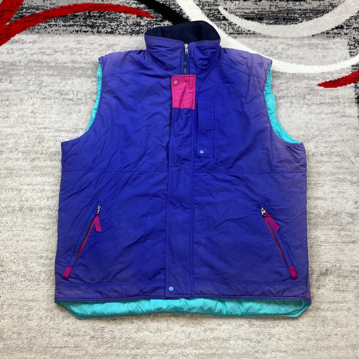 Vintage Patagonia Puffball Vest Extra Large Purple Blue Vintage Patagonia Puffball Vest Extra Large Purple Blue