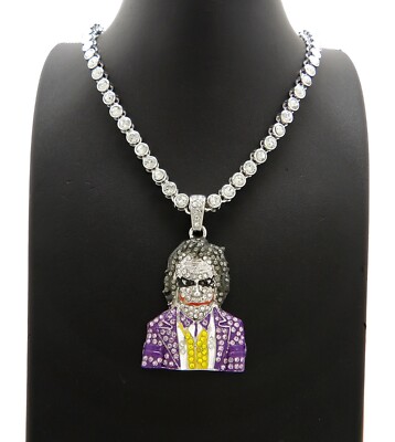 Chaîne JOKER Ice Bling - Pendentif Avec Chaîne - Neuf