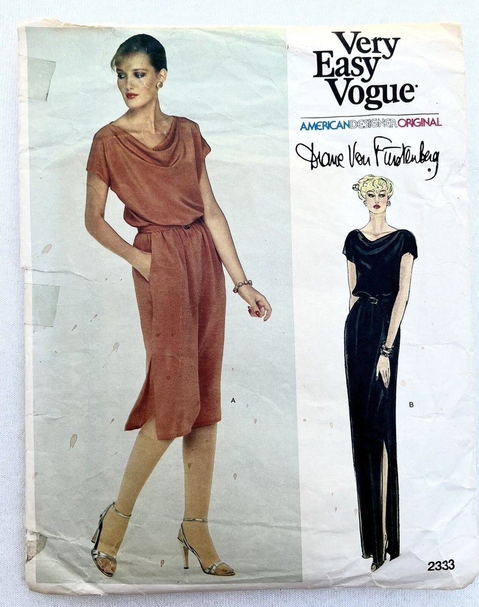 Vintage Vogue DIANE VON FURSTENBERG Dress & Belt Pattern  display picture 2
