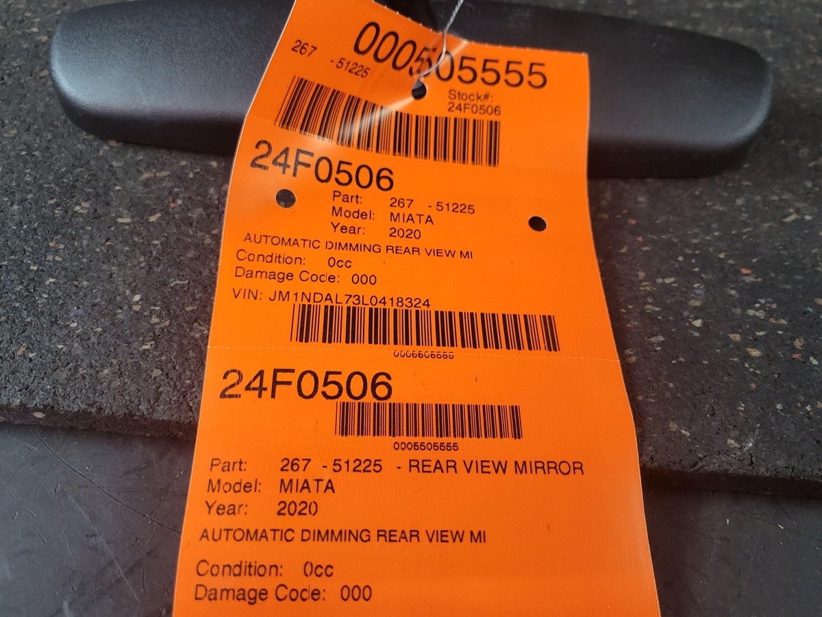 13-23 MAZDA MX-5 MIATA AUTOMATIC DIMMING REAR VIEW MIRROR W