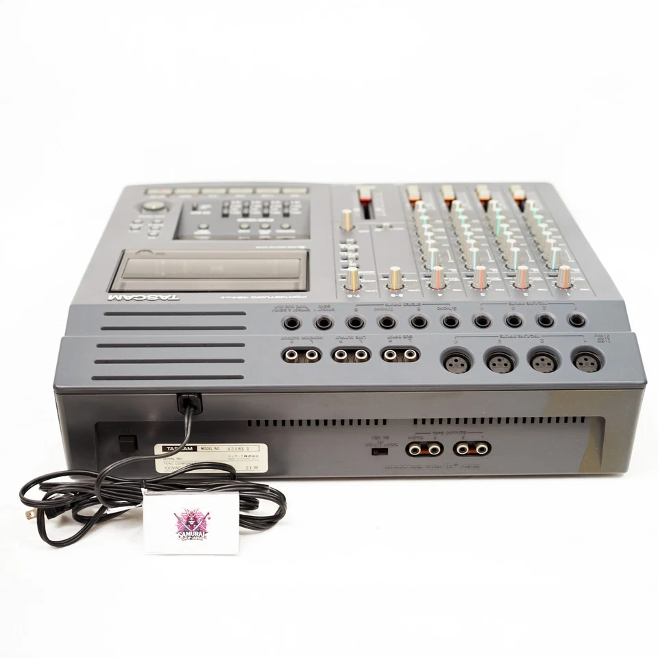 TASCAM 424 MKII Portastudio 4-Track Cassette Tape Recorder Mixer Tested Japan - Image 4 of 4