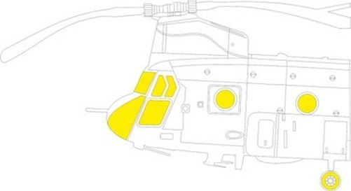 Eduard EX814 1/48 Mask CH47A TFace Canopy mask Set for HBB