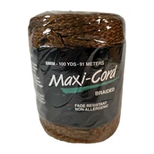 MAXI-CORD Macrame C11 Chocolate Braided 100 Yards 91 Meters 6mm N1