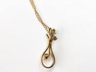 VTG Vandell VD White Real Pearl 14k Gold Filled Pendant Necklace 18" Long Dainty