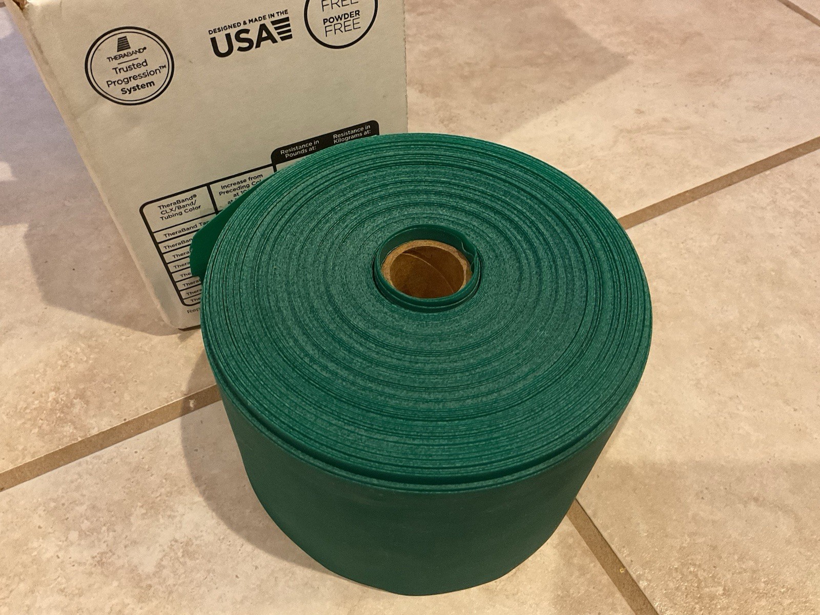 TheraBand Exercise Resistance Band, Green, 4 Inch x 50 Yard, Heavy Level 4