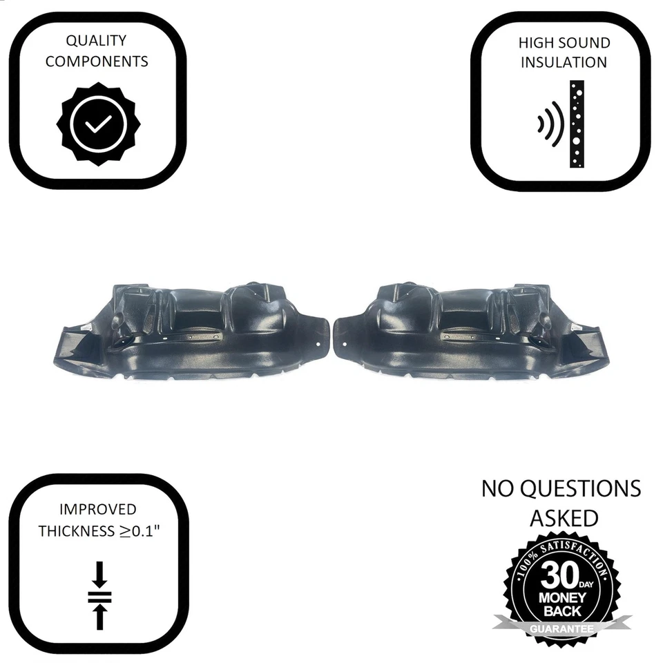 2pc Fender Liners for Chevrolet Trailblazer 2002-2009 GM1248127 GM1249127. PHL Foto 2 de 4