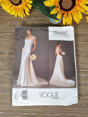 Vogue Schnittmuster 2627 Brautkleid Kleid Größen US 8 10 12 Bellville Sassoon