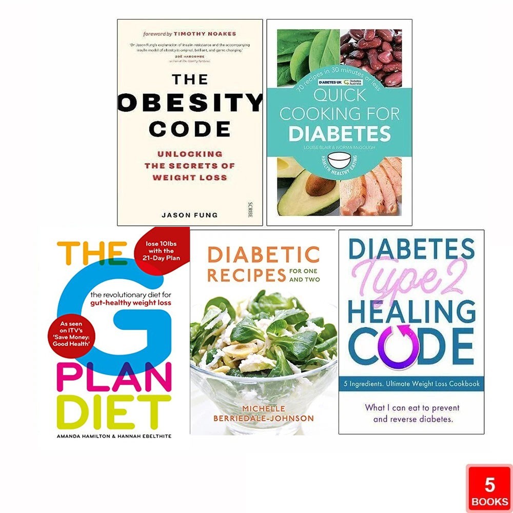 Obesity Code,Diabetes Type 2 Healing Code,Quick Cooking for Diabetes 5 Books