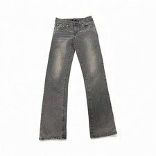 True Religion Ricky Straight Jean I'm Gray Wash Embellished Pocket Kids Sz14