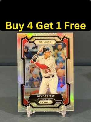 David Freese Refractor 2024 Panini Prizm Silver #140 Cardinals Buy 4 Get 1 Free