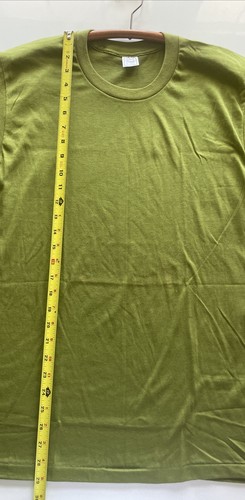 Camiseta en Blanco Vintage Años 60 Grande 42-44 Grants Mezcla de Algodón Verde Kodel Suave Básica - Imagen 7 de 10