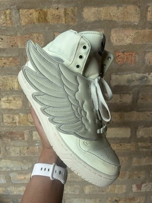 Adidas Jeremy Scott JS Wings Glow in the Dark White Size 10.5 Rare