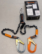 NEW SKYLOTEC SKYSAFE PRO Flexy Twin Lanyard W/Alum. Rebar Hooks-L-0558-1.8- 6FT