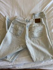 Women  s Levi's 501 Acid Wash Denim Jeans Vintage 80s, Made in USA, Size W28 L33