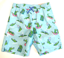 ZeroXposur UPF 50 Alligator Sky Blue Lined Swim Trunks Shorts Youth XL - 18/20