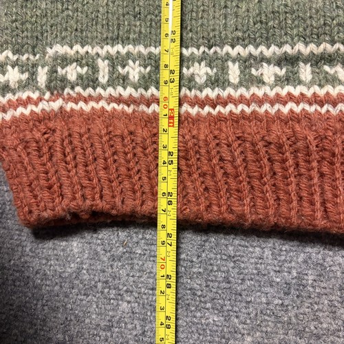 Vintage 90s Nordic Hand Made Hand Knit Sweater Fair Isle Wool Fits Like Womens S, $34.99 - Photo 7